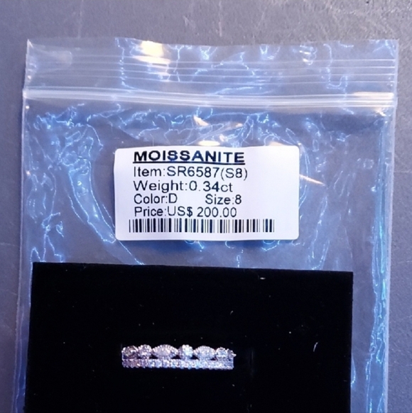 Silver Moissanite Ring #23 - Picture 4 of 4